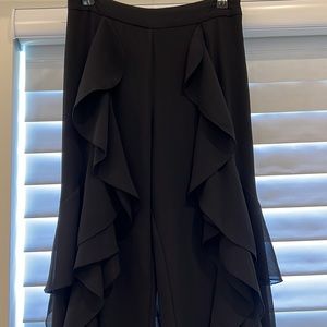 Ruffled dress pants (wide legged)